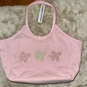 NWT Stoney Clover Lane Pink Scoop Tote Bag